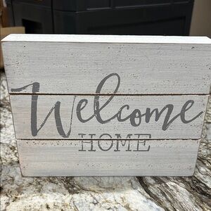 1 Welcome Home sign and small scripture frame